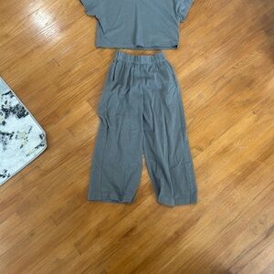 Zara Gray Matching Sets Ankle Cropped